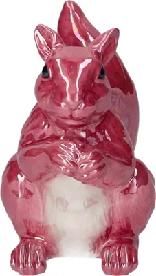 Produktbild von Gift Company Mignon Vase Eichhörnchen dunkelrosa 14,1cm