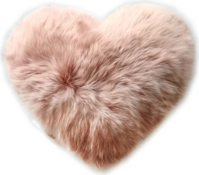 Produktbild von Kissen Heart in Herzform aus Schaffell Rosa