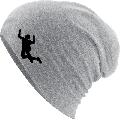 Produktbild von Huuraa Beanie Skydiving Silhouette Heather Grey One Size Baumwolle und Elasthan Mütze Geschenkidee