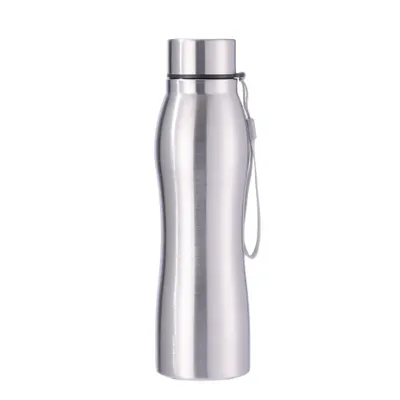 Produktbild von Sport-Wasserflasche, 1000 ml, tragbare einwandige Edelstahl-Wasserflasche, Trinkbecher für das Fitnessstudio im Freien