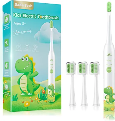 Produktbild von Elektrische Zahnbürste Kinder ab 3-6-10-12 Jahre, Kinderzahnbürste Elektrisch mit Timer Gewohnheitsbildende Sticker 3 Modi Schallzahnbürste Kinder