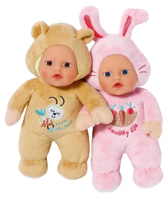 Productafbeelding van BABY born Cutie voor baby's, 2 stuks, Poppenspeelgoed, Geschikt voor jongens en meisjes, Meisje, 180 mm, 95 g, Meerkleurig