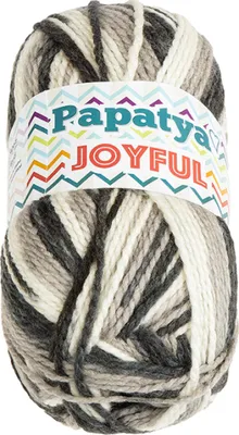 Produktbild von Garn JOYFUL - 100g / 200 m - Grau, Weiß