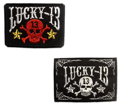 Obrázek produktu pro Lucky 13 Biker - nášivka, nažehlovací nášivka, nášivka, nášivky, k nažehlení, velikost: 5,7 x 7,7 cm