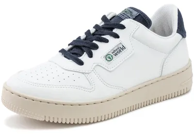 Produktbild von Natural World Hiba Uni Vegane Sneaker Weiß/Blau (Marino Enz), 8702E-677 - Gr. 36