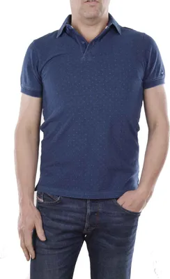 Produktbild von Tommy Hilfiger Herren Polo Shirt Lesley Print Kurzarm Blau