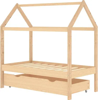 Produktbild von vidaXL Kinderbett mit Schublade Massivholz Kiefer 70x140 cm