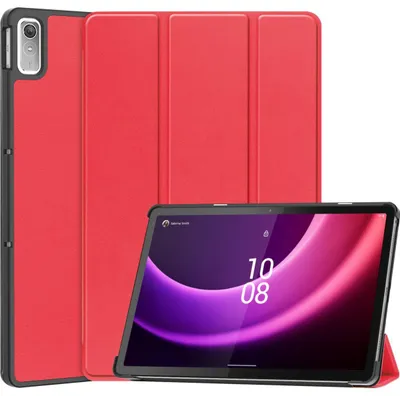 Produktbild von Mobigear Dreifach-Faltetui für Tablet, passend für Lenovo Tab P11 Gen 2, Klapphülle - Rot