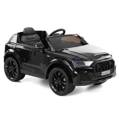 HECHT Kinder-Elektroauto Audi Q7 Schwarz – Kinderauto 12 V mit Fernbedienung