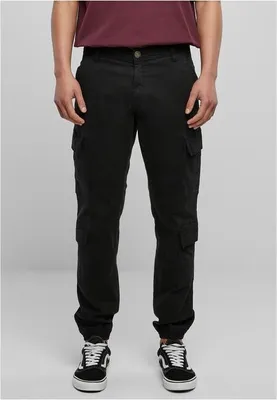 Zdjęcie produktu dla Urban Classics - Podwójne spodnie joggingowe cargo czarne - W28