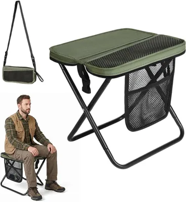 Obrázok produktu pre Skladacia stolička 31x28x31 cm, do 120 kg, s popruhom, pre kempovanie