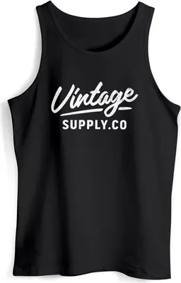 Produktbild von Herren Tank-Top Bedruckt Vintage Schriftzug Retro Design Aufdruck Print Muskelshirt Muscle Shirt Neverless® schwarz -weiss XXL