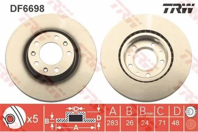 Produktbild von Bremsscheibe TRW DF6698