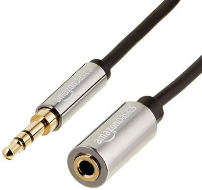 Immagine prodotto di AmazonBasics Cavo di prolunga audio AUX 3,5 mm 1,8 m nero Adattatore stereo