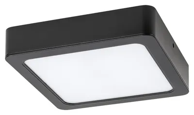 Productafbeelding van LED-plafondlamp SHAUN, vierkant, kunststof, zwart, 4000K, lengte: 17 cm, breedte: 17 cm, hoogte: 4,5 cm