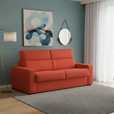 Immagine prodotto di Quindici - Divano Letto 3 Posti, 220x95 cm Arancione, Sfoderabile  Italy