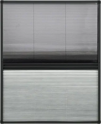 Immagine prodotto di vidaXL Zanzariera plissettata per finestre in alluminio 60x80 cm con oscurante