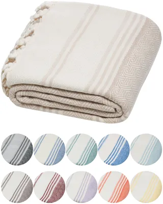 Productafbeelding van DEMMEX Biologische katoenen hamamdoek, 90x180 cm, met diamantweving | Pestemal | 100% katoen
