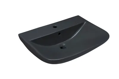 Produktbild von sanicomfort Waschbecken Rivo 60 cm dunkelgrau matt, Hänge Waschtisch aus Keramik