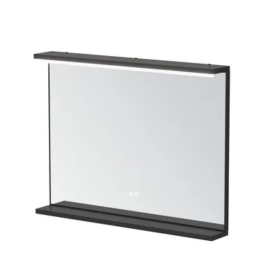 Produktbild von Beleuchteter Badspiegel 80x60x11cm, dimmbar, Anti-Beschlag-Funktion, mit Ablage