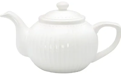 Immagine prodotto di Greengate XL Teiera ALICE Bianca 1,5 litri Stoviglie Everyday Teapot WHITE