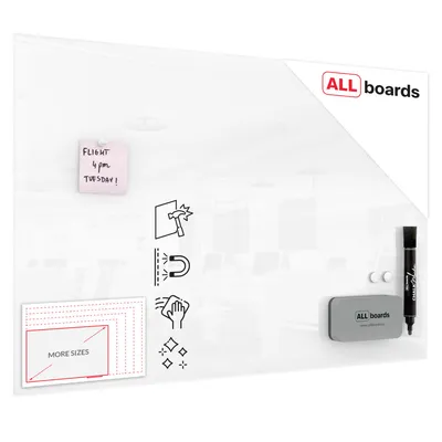 Produktbild von Glasboard - Premium SUPERWHITE Perlweiß 90x60cm