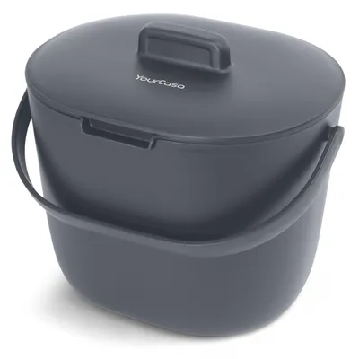 Produktbild von YourCasa Biomülleimer Küche 6L - Komposteimer Küche für alltäglichen Biomüll Behälter Spülmaschinenfest - Geruchsdicht mit Sieb & ergonomischen Griff