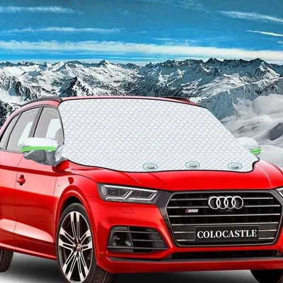 Zdjęcie produktu dla Pokrowiec samochodowy – ochrona przed promieniowaniem UV – do całorocznego użytku – na przednią szybę – chroni przed promieniowaniem UV