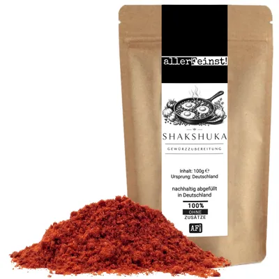Produktbild von Shakshuka Gewürzzubereitung | Orientalische Gewürzmischung für Shakshuka, Tomatengerichte, Eiergerichte & mediterrane Küche | Cumin, Paprika & Koriander - 100g