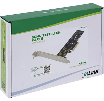 Immagine prodotto di Scheda di interfaccia InLine®, PCIe x4 a M.2 NVMe Key M (22110), profilo basso