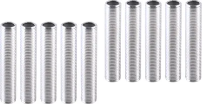 Produktbild von Klemmnippel weiß schwarz transparent Gewinderohr 3cm 5cm 10cm M10 Mutter Scheiben Nippel - Variante: 10x Gewinderohr 5cm
