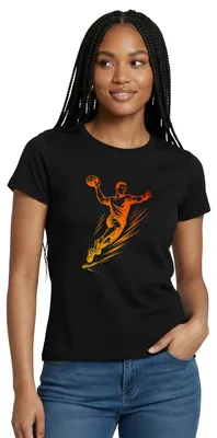 Produktbild von Spreadshirt Handball Spieler Silhouette Deutschland Farben Frauen T-Shirt, S, Schwarz