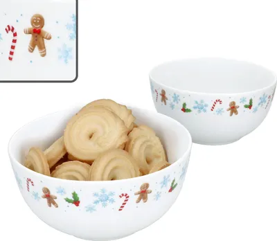 Zdjęcie produktu dla MamboCat zestaw 2 cukierniczek Candyman Ø14cm porcelana Boże Narodzenie