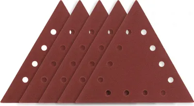 Immagine prodotto di GRAPHITE Carta abrasiva velcrata K120, triangolare con 12 fori, 5 pezzi per levigatrice 59G264