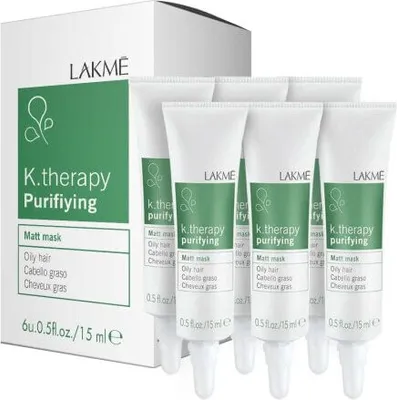 Zdjęcie produktu dla Lakmé K.Therapy Purifying Matt Mask szampon z peelingiem do włosów przetłuszczających się 6 x 15 ml