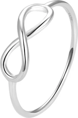 Productafbeelding van Elegant zilveren oneindigheidsring AGG357 - Diameter: 60 mm