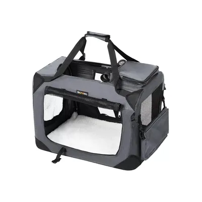 Obrázek produktu pro In And OutdoorMatch Pelíšek pro psy XL Jaquelin - Lavička pro psy - skládací - šedá - 70x52x52cm