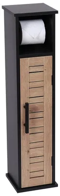 Produktbild von TENDANCE | Toilettenpapierhalter - Klopapierhalter - Papierständer - braun - schwarz - 75 x 18 cm - Toilettenpapierständer - Badezimmer - Praktisch