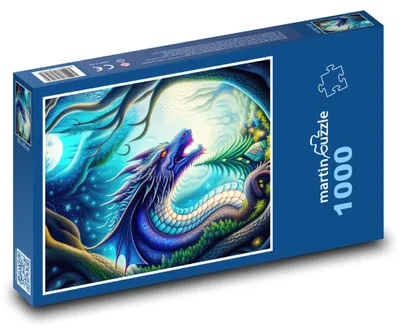 Obrázok produktu pre Puzzle 1000 Drak pod Mesiacom - martinpuzzle