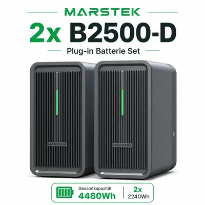 Produktbild von MARSTEK 2x Saturn B2500-D Plug-in Batterie Balkonkraftwerk Speicher
