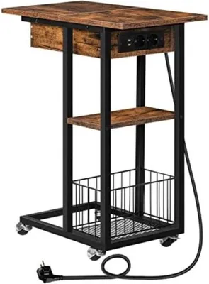Obrázek produktu pro Pojízdný stolek k posteli - s kolečky pro větší flexibilitu - praktický a stylový design