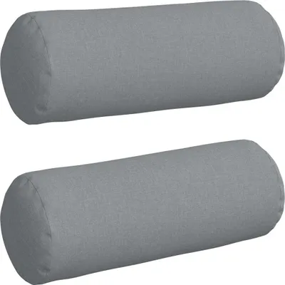 Immagine prodotto di vidaXL Cuscini a rullo, 2 pezzi, tessuto, grigio chiaro, diametro 25 x 70 cm