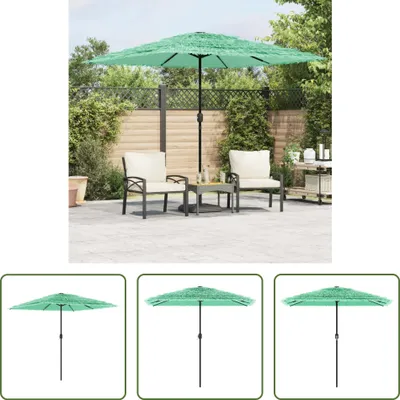 Immagine prodotto di The Living Store ombrellone con palo in acciaio verde 248x248x248 cm