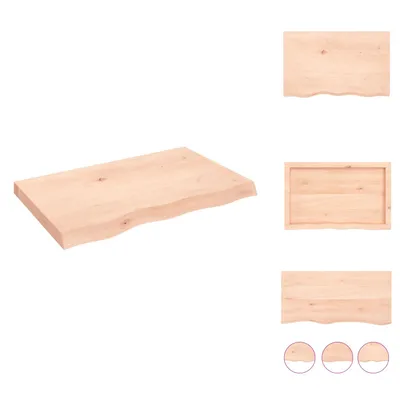 Produktbild von vidaXL Wandregal 80x50x(2-6) cm Massivholz Eiche Unbehandelt -  Wandregale