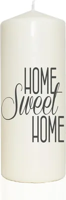 Produktbild von Spruchkerze „Home Sweet Home“, grau, 20cm, 765g, d8cm, mit Spruch, Brenndauer ca. 70 Std.