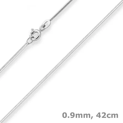 0-9mm-Schlangenkette-diamantiert-aus-333-Weißgold-42cm