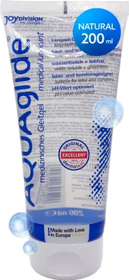 Immagine prodotto di JOYDIVISION Original AQUAglide 200 ml Lubrificante naturale, trasparente e vegano, pH ottimizzato e compatibile con i preservativi in lattice