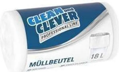 Produktbild von 250 Beutel  Müllbeutel Professional Line Clean and Clever 18l weiß PRO 73