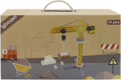 Produktbild von Turmdrehkran aus Holz, 11-teilig.