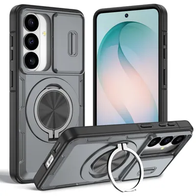 Obrázek produktu pro Magnetické pouzdro pro Samsung Galaxy S26, ochranné pouzdro s ochranou fotoaparátu a kroužkovým stojánkem Šedá